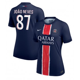 Paris Saint-Germain Joao Neves #87 Hjemme skjorte til dame 2024-25 Kortermet